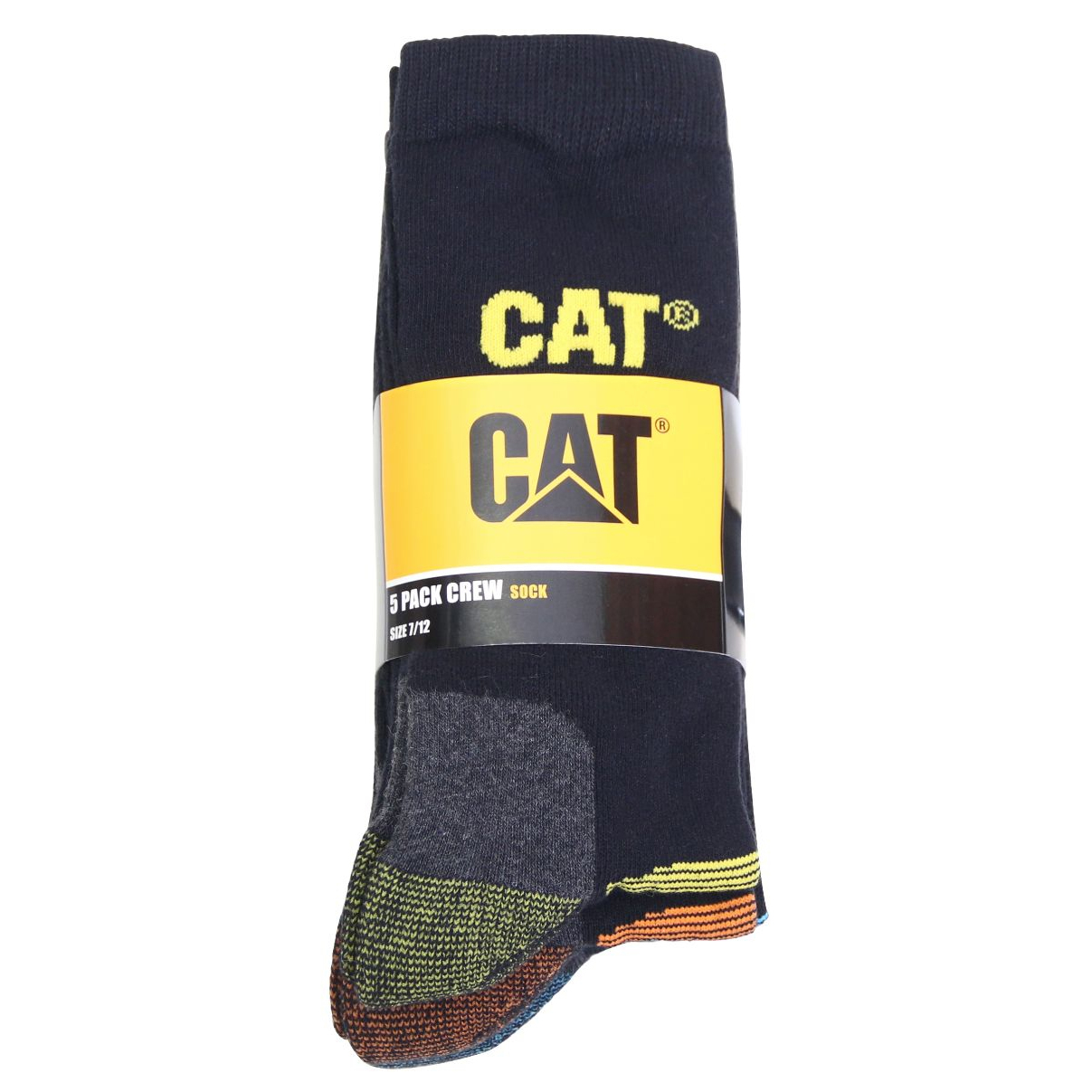 Caterpillar 5 Pack Crew Philippines - Mens Socks - Black 16802BSNJ